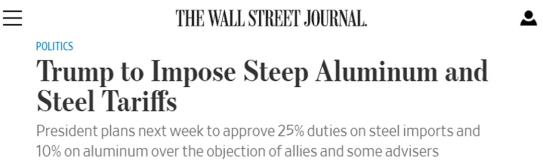 特朗普为何又对钢铝“开刀”?哪国受影响最大?一文解读美加征钢铝关税