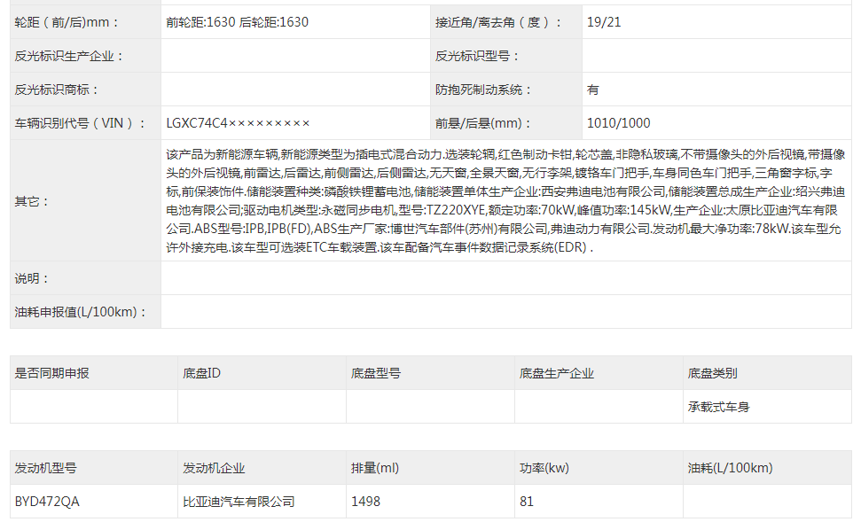 12-15万 比亚迪海洋网首款旅行车申报曝光