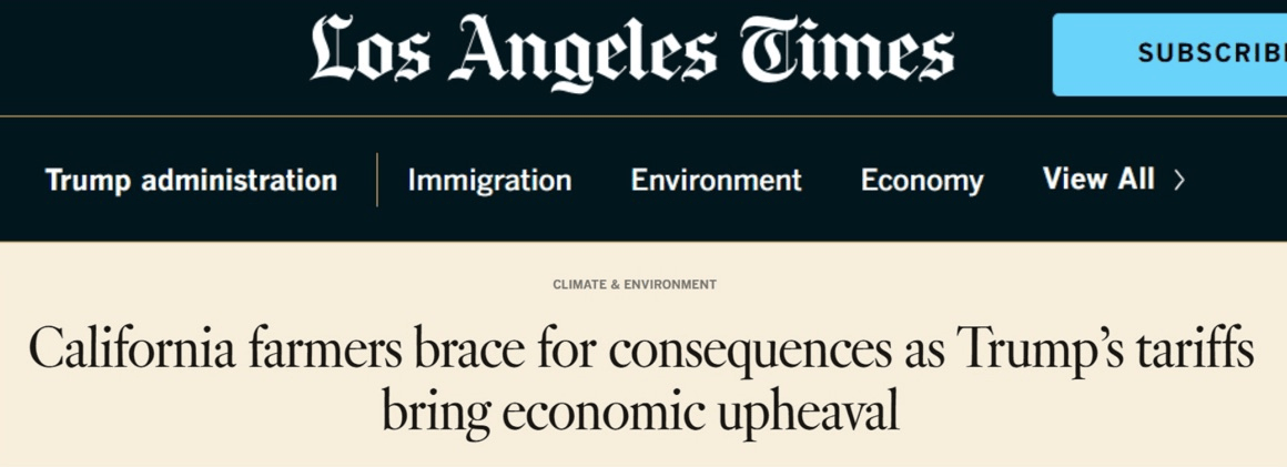 加州就诉特朗普政府关税政策违法案提起上诉